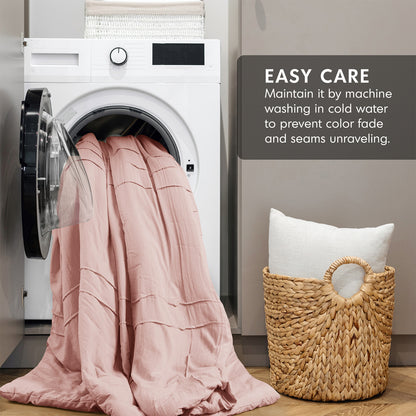 Parker Soft Washed Pleated Comforter Set