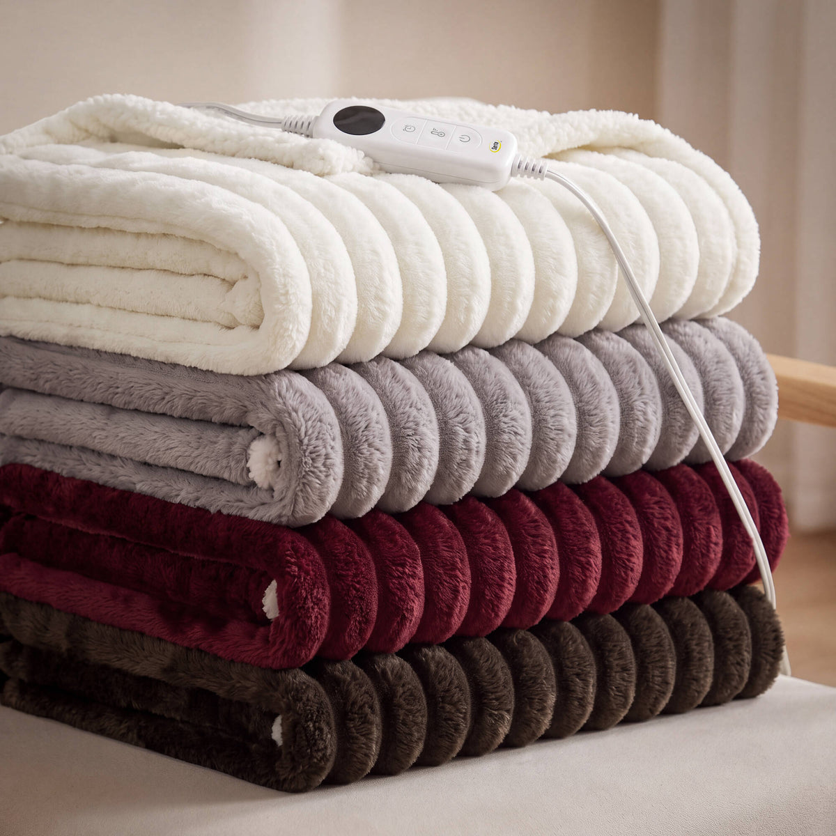Serta Heated Cord Plush Heated Throw