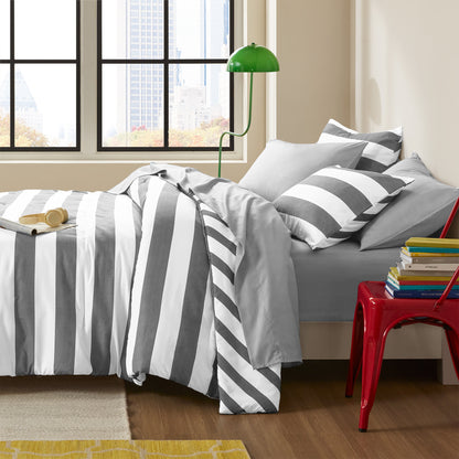 Regency Heights Echo Stripe Textured Print Comforter Set