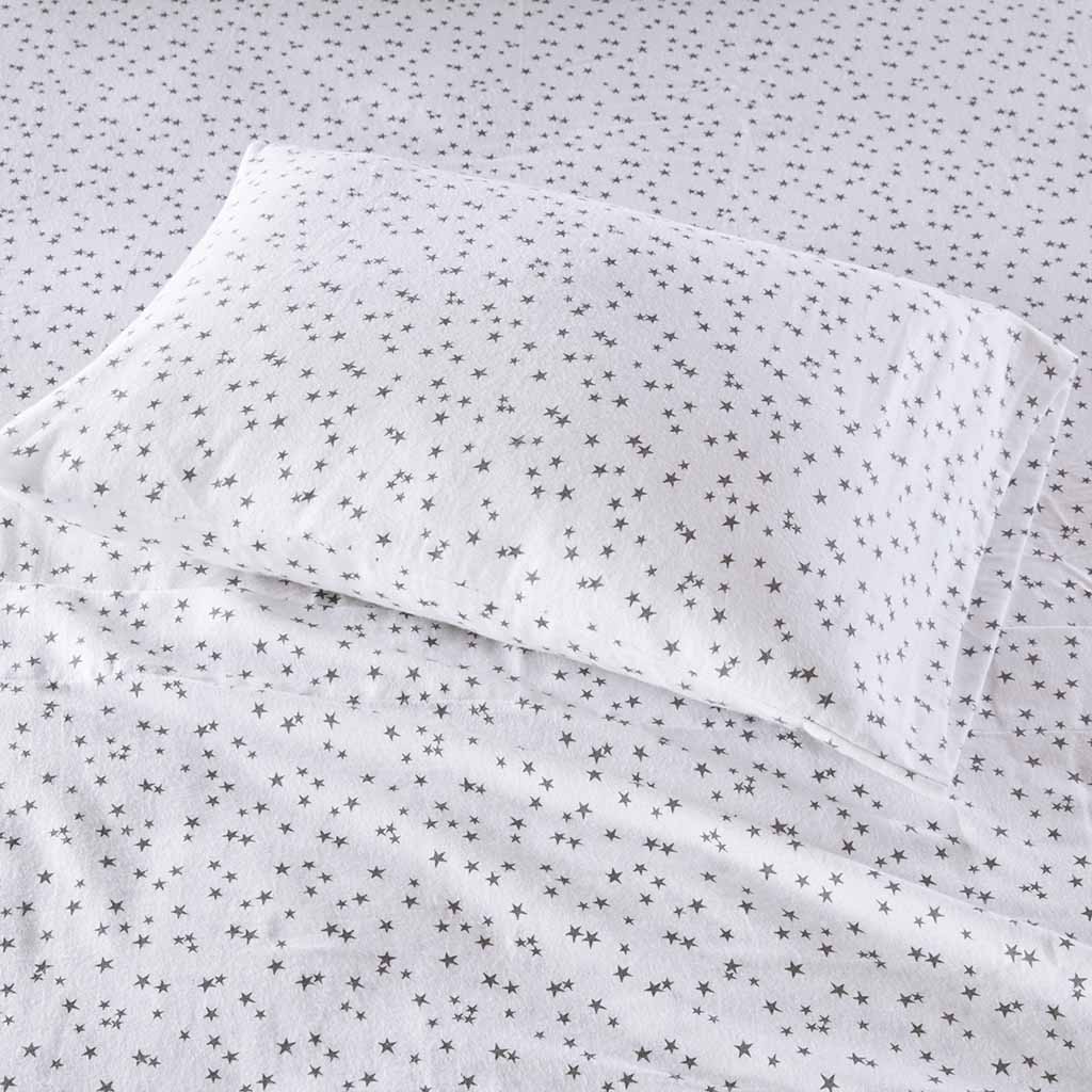 Intelligent Design Cotton Flannel Printed Sheet Set