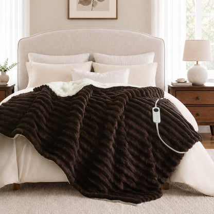 Serta Heated Cord Plush Heated Throw