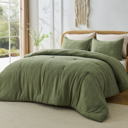 Regency Heights Tessa Waffle Weave Textured Duvet Cover Set