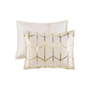Intelligent Design Metallic Printed Comforter Set