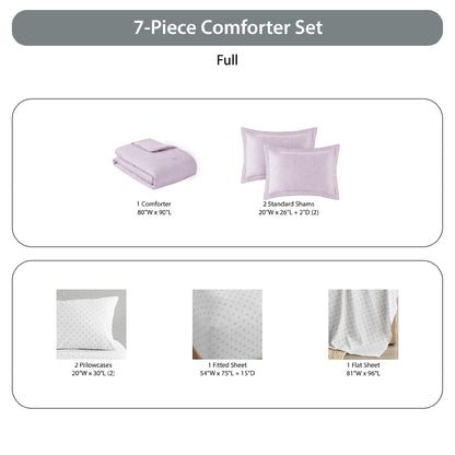 Regency Heights Camden Chambray Print Microfiber Comforter Set with Bed Sheets