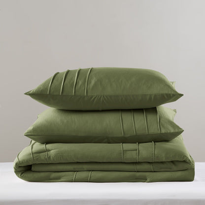 Parker Soft Washed Pleated Comforter Set