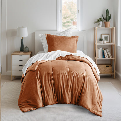 Regency Heights Camden Chambray Print Microfiber Comforter Set with Bed Sheets