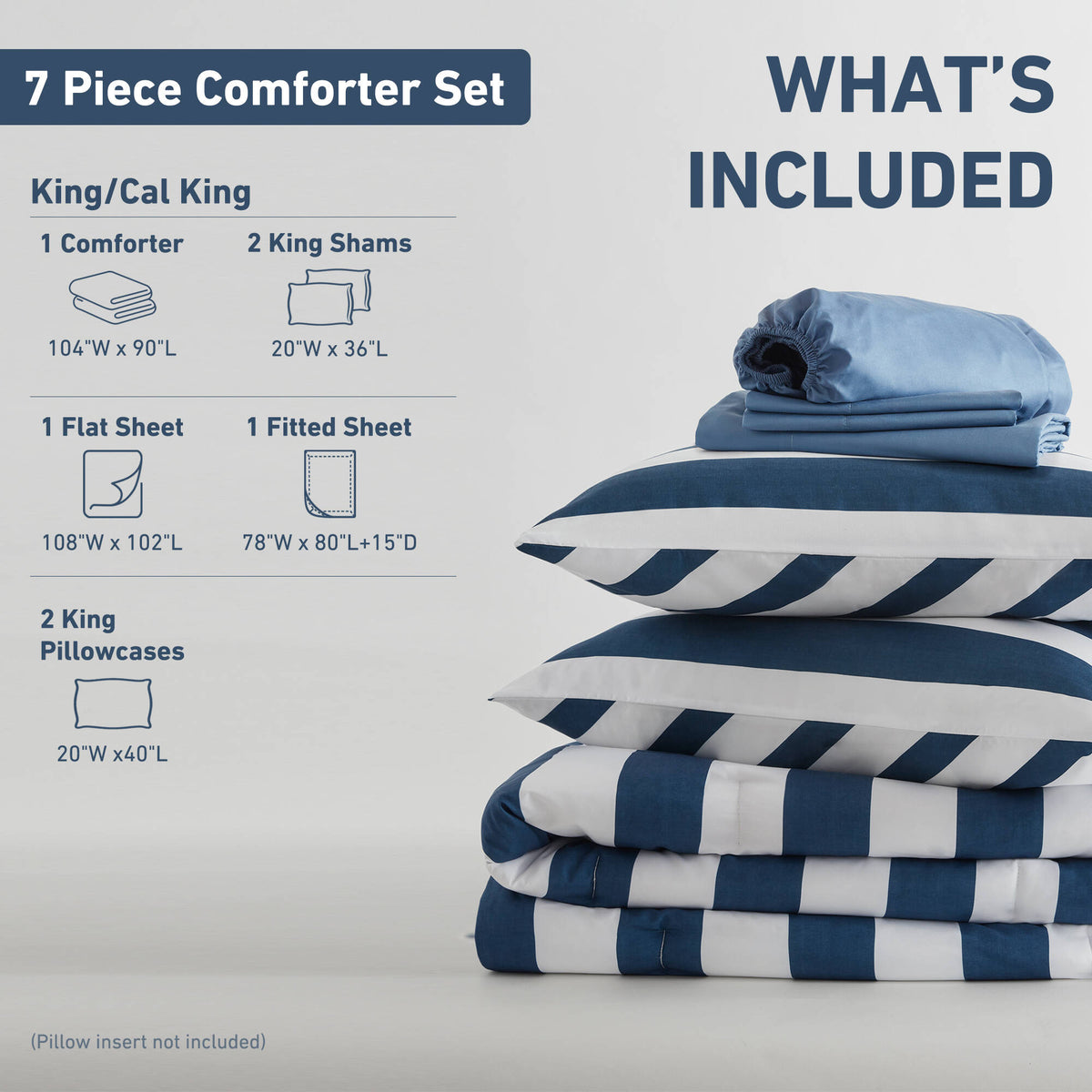 Regency Heights Echo Stripe Textured Print Comforter Set