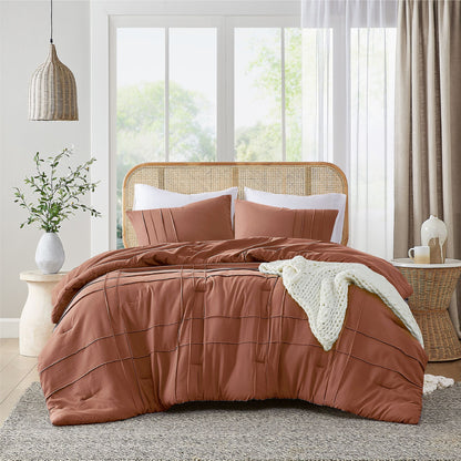 Parker Soft Washed Pleated Comforter Set