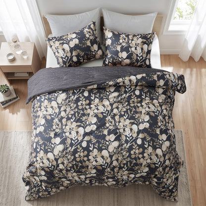 Regency Heights Gabrielle Reversible Floral Botanical Seersucker Comforter Set