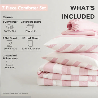 Regency Heights Echo Stripe Textured Print Comforter Set