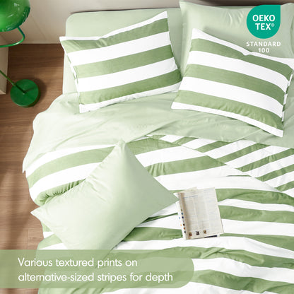 Regency Heights Echo Stripe Textured Print Comforter Set