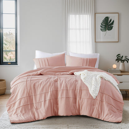 Parker Soft Washed Pleated Comforter Set