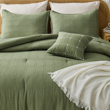 Regency Heights Tessa Waffle Weave Textured Comforter Set