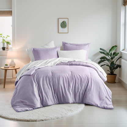 Regency Heights Camden Chambray Print Microfiber Comforter Set with Bed Sheets