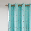 Intelligent Design Total Blackout Metallic Print Grommet Top Curtain Panel
