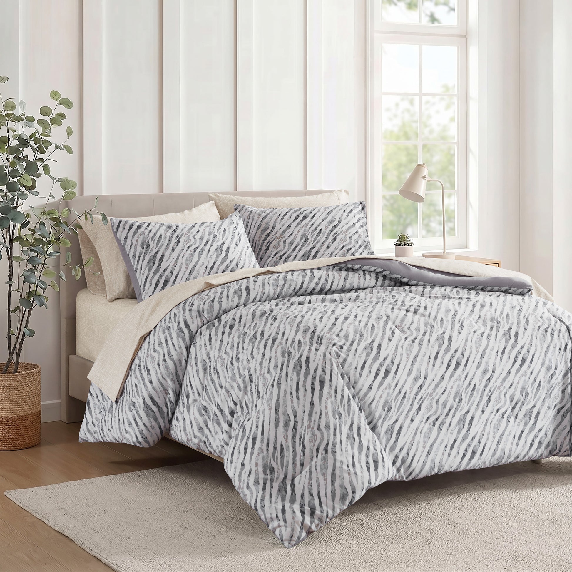 Madison Park Essentials Nixon 5 Pieces Comforter Set with Sheet Set
