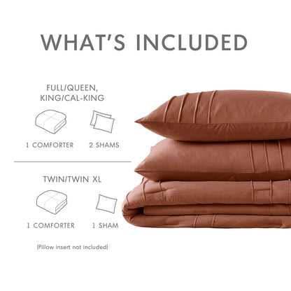 Parker Soft Washed Pleated Comforter Set