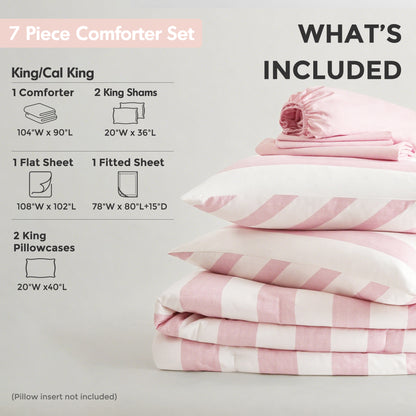 Regency Heights Echo Stripe Textured Print Comforter Set
