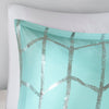 Intelligent Design Metallic Printed Comforter Set