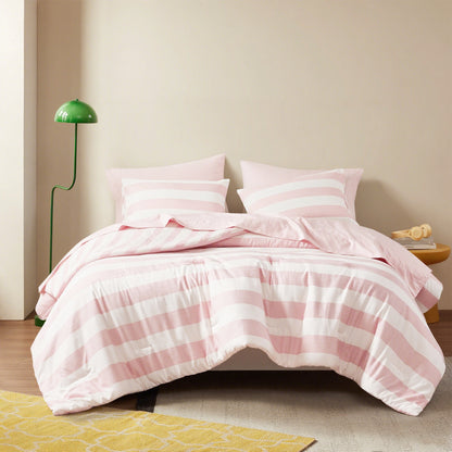 Regency Heights Echo Stripe Textured Print Comforter Set