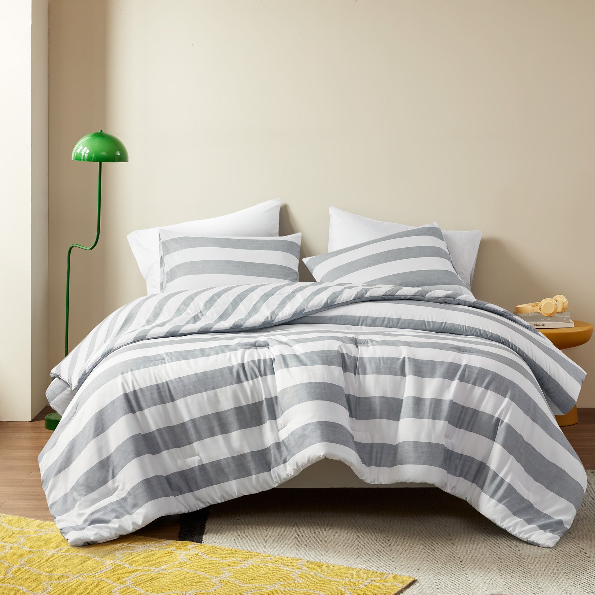 Regency Heights Echo Stripe Textured Print Comforter Set