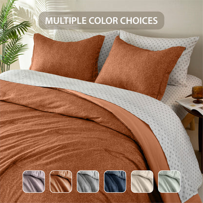 Regency Heights Camden Chambray Print Microfiber Comforter Set with Bed Sheets