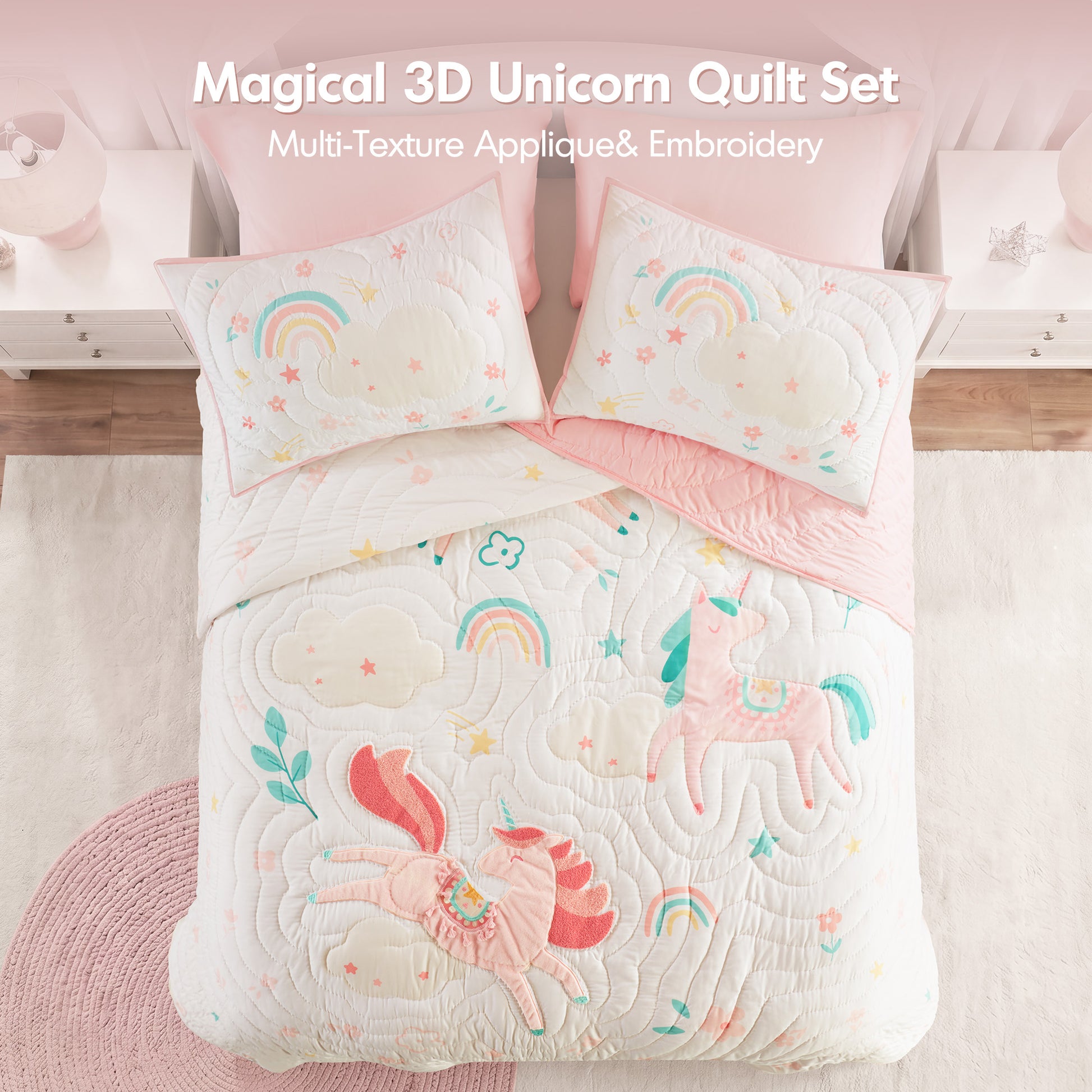 Intelligent Design Kids Unicorn Dream 5PCS Quilt Set