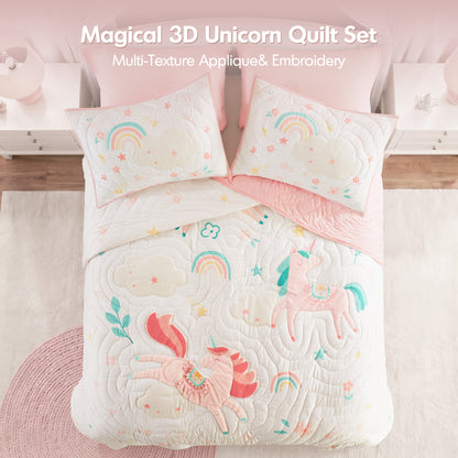 Intelligent Design Kids Unicorn Dream 5PCS Quilt Set