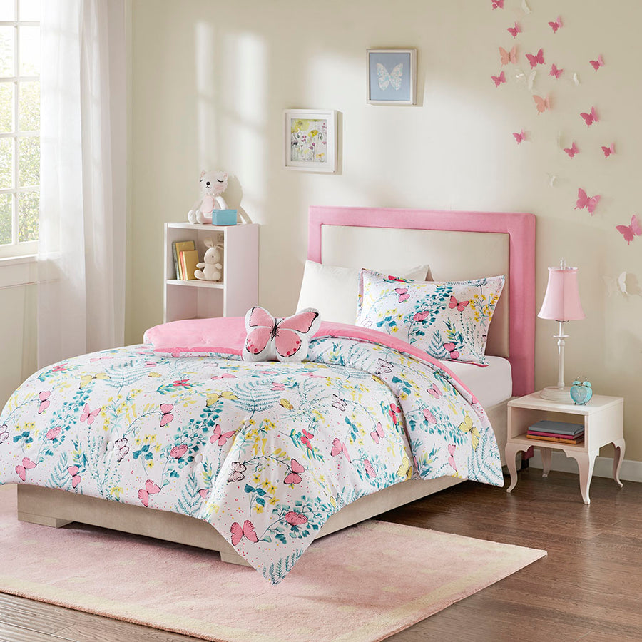 Mi Zone Kids Printed Butterfly Comforter Set