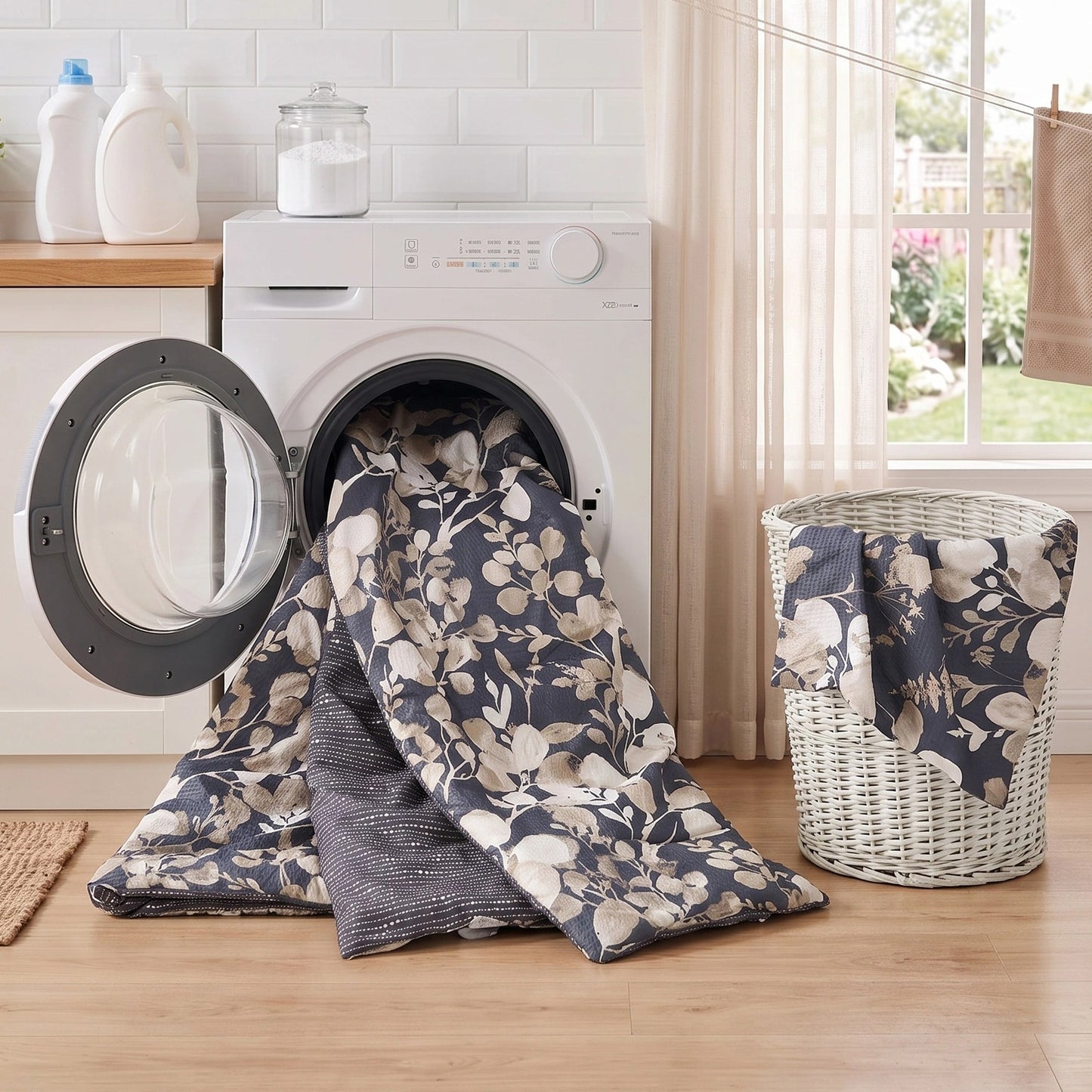 Regency Heights Gabrielle Reversible Floral Botanical Seersucker Comforter Set