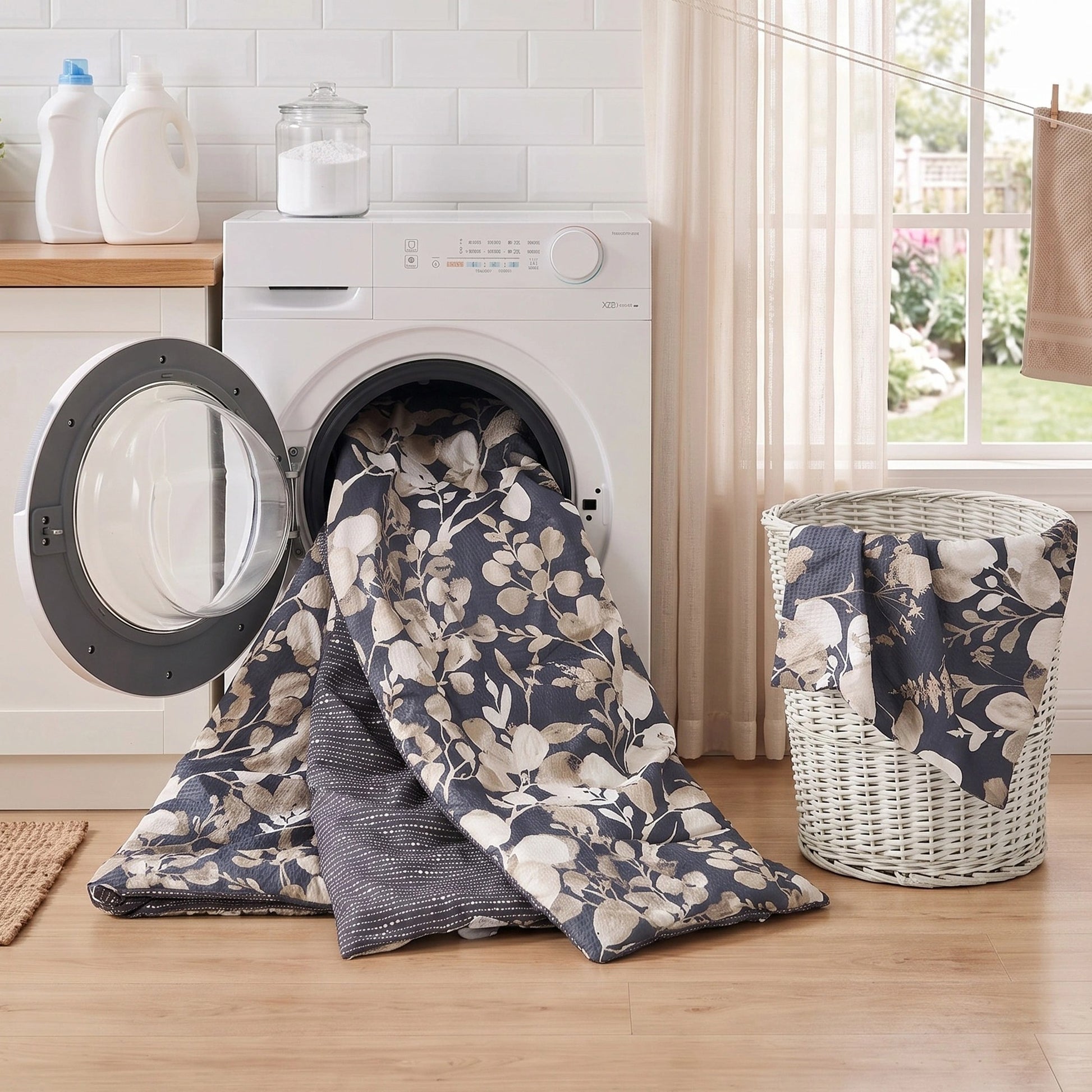 Regency Heights Gabrielle Reversible Floral Botanical Seersucker Comforter Set