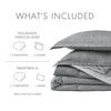 Comfort Spaces Chambray Print Solid Comforter Set