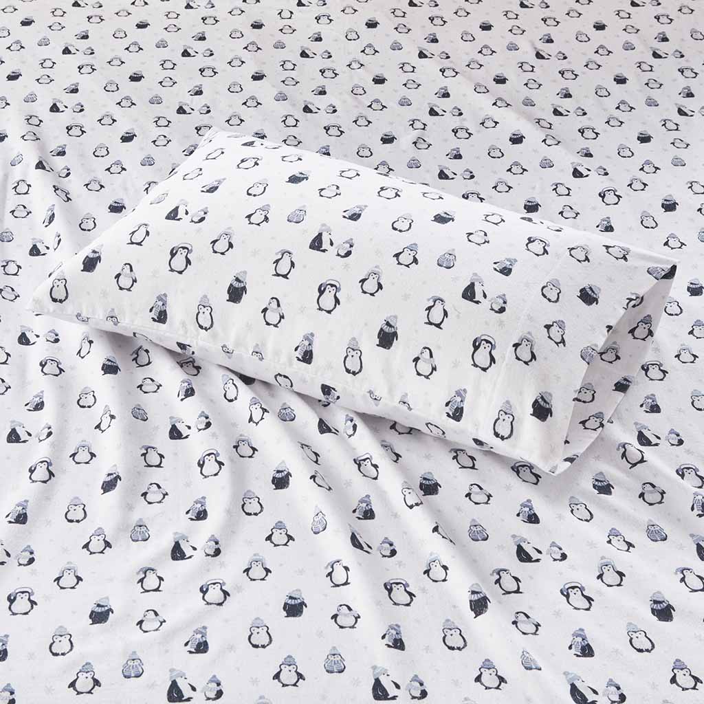 Intelligent Design Cotton Flannel Printed Sheet Set