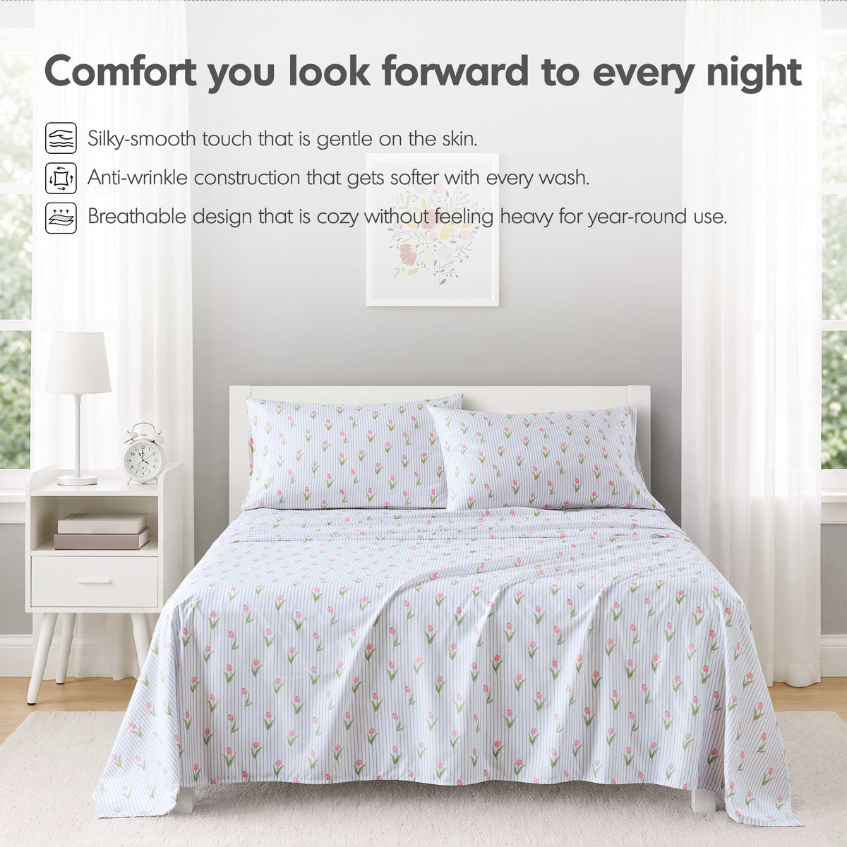 Intelligent Design Printed Microfiber Sheet Set