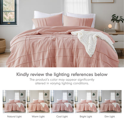Parker Soft Washed Pleated Comforter Set