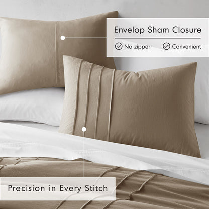 Parker Soft Washed Pleated Comforter Set