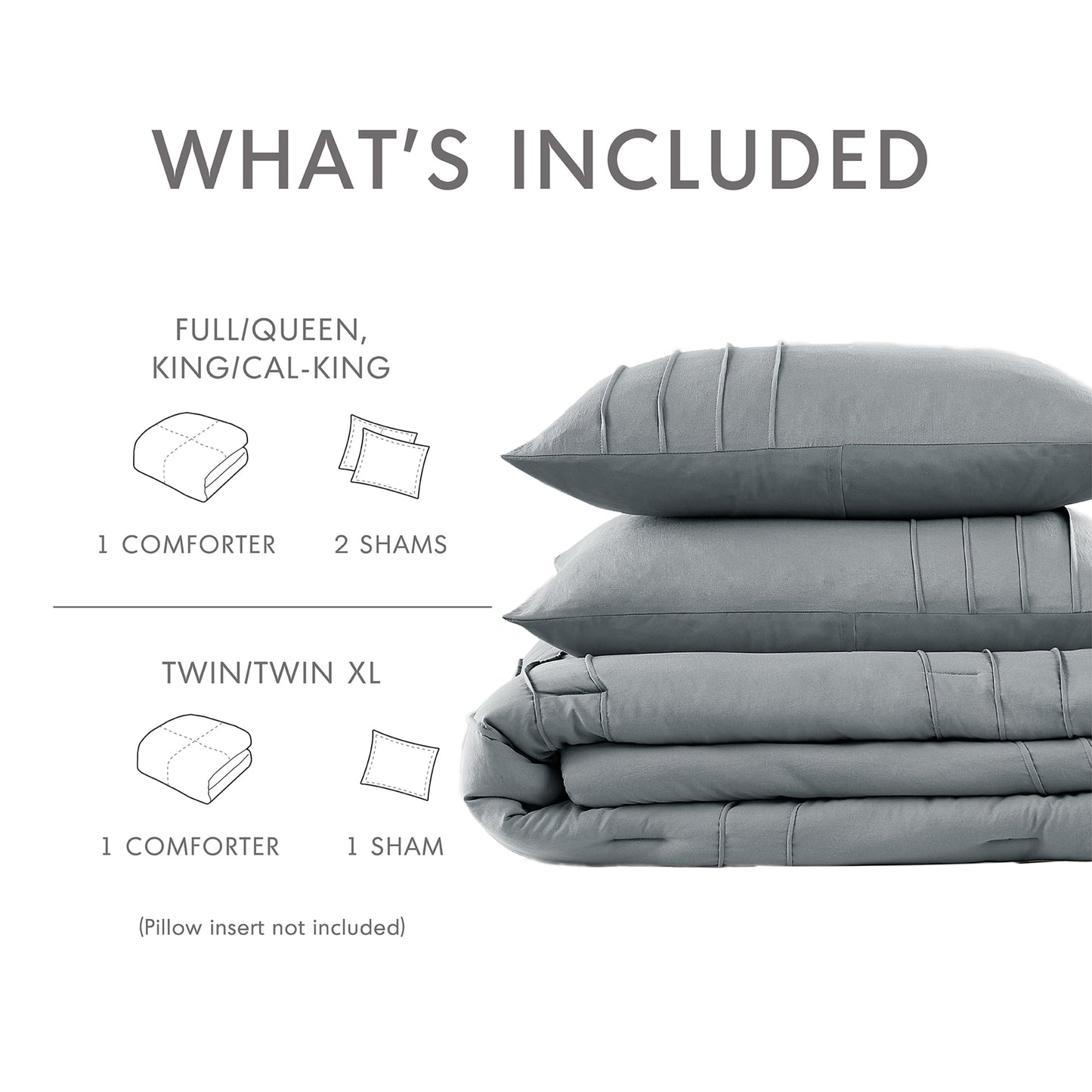 Regency Heights Porter Soft Washed Pleated Comforter Set