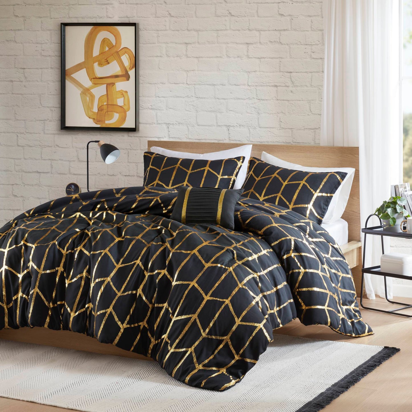 Regency Heights Raina Metallic Printed 3 Comforter Set