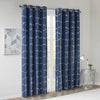 Intelligent Design Total Blackout Metallic Print Grommet Top Curtain Panel
