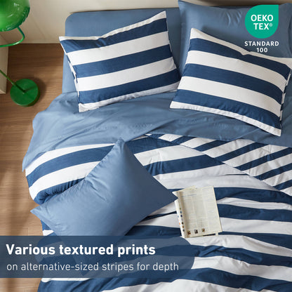 Regency Heights Echo Stripe Textured Print Comforter Set