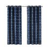 Intelligent Design Total Blackout Metallic Print Grommet Top Curtain Panel