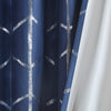 Intelligent Design Total Blackout Metallic Print Grommet Top Curtain Panel