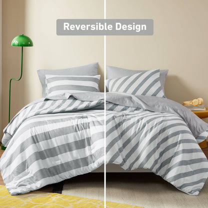 Regency Heights Echo Stripe Textured Print Comforter Set