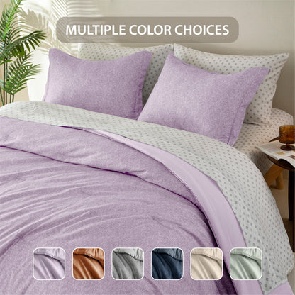 Regency Heights Camden Chambray Print Microfiber Comforter Set with Bed Sheets