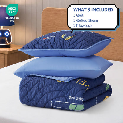 Intelligent Design Kids Game 3PCS Quilt Set