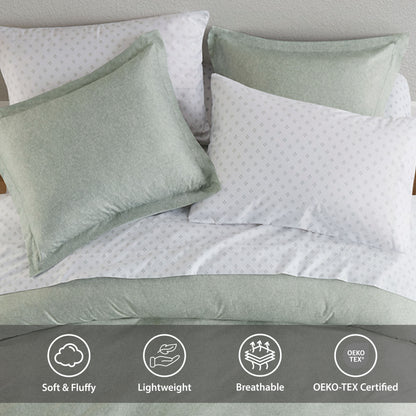 Regency Heights Camden Chambray Print Microfiber Comforter Set with Bed Sheets