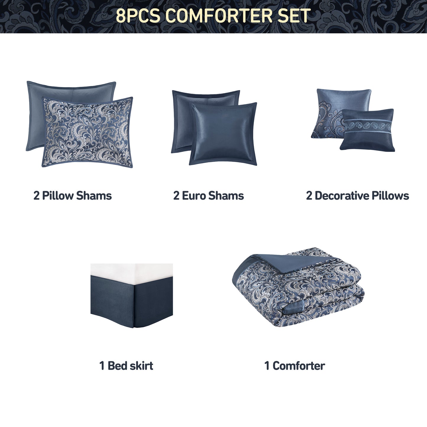 Regency Heights Brystol 8pcs Comforter Set