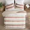 Blais Stripe Textured Print Comforter Set