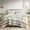Blais Stripe Textured Print Comforter Set