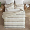 Blais Stripe Textured Print Comforter Set